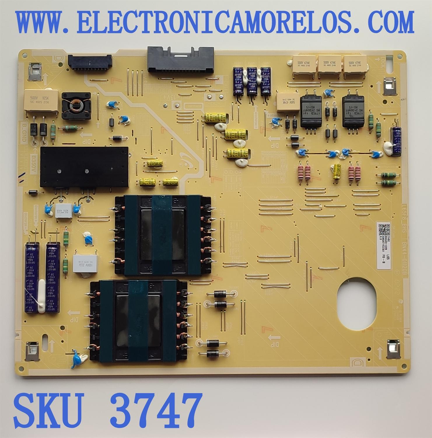 FUENTE  PARA TV SAMSUNG  Dc Vss Driver LED / NUMERO DE PARTE BN44-01120B / BN4401120B /  L65F8_BHS / PANEL CY-QB065FHHV1H / DISPLAY ST6451D07-3 VER2.1 / MODELOS QN65LS03BAFXZA / QN65LS03BDFXZA / QN65LS03BAFXZA / QN65LS03FADXZA / QN65LS03DDFXZA